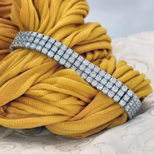 Pre-loved 18ct White Gold 3 Row Diamond Tennis Bracelet - 16.5ct