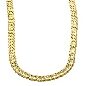 Pre-owned 9ct Yellow Gold Double Curb Link Chain Necklace 20"