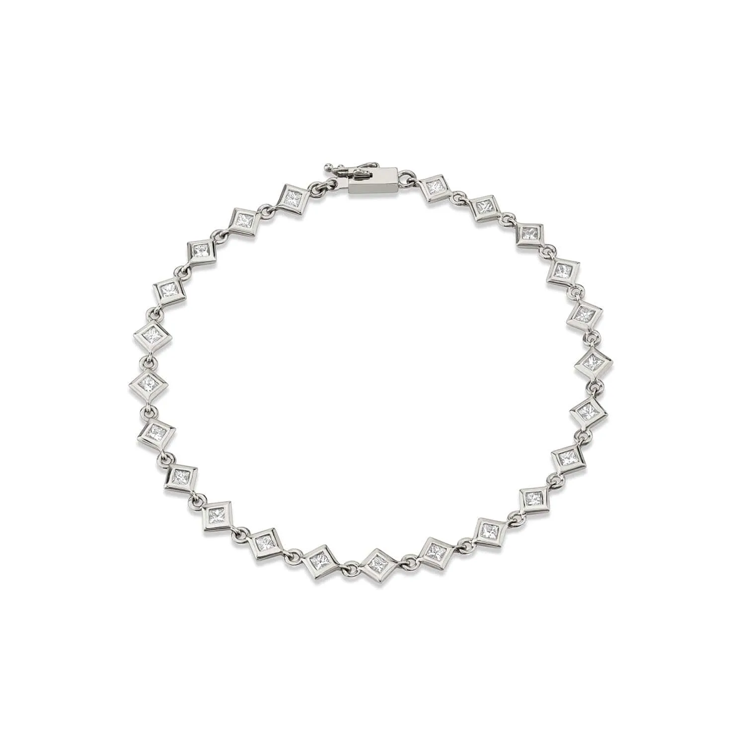 Princess Bezel Tennis Bracelet BR409