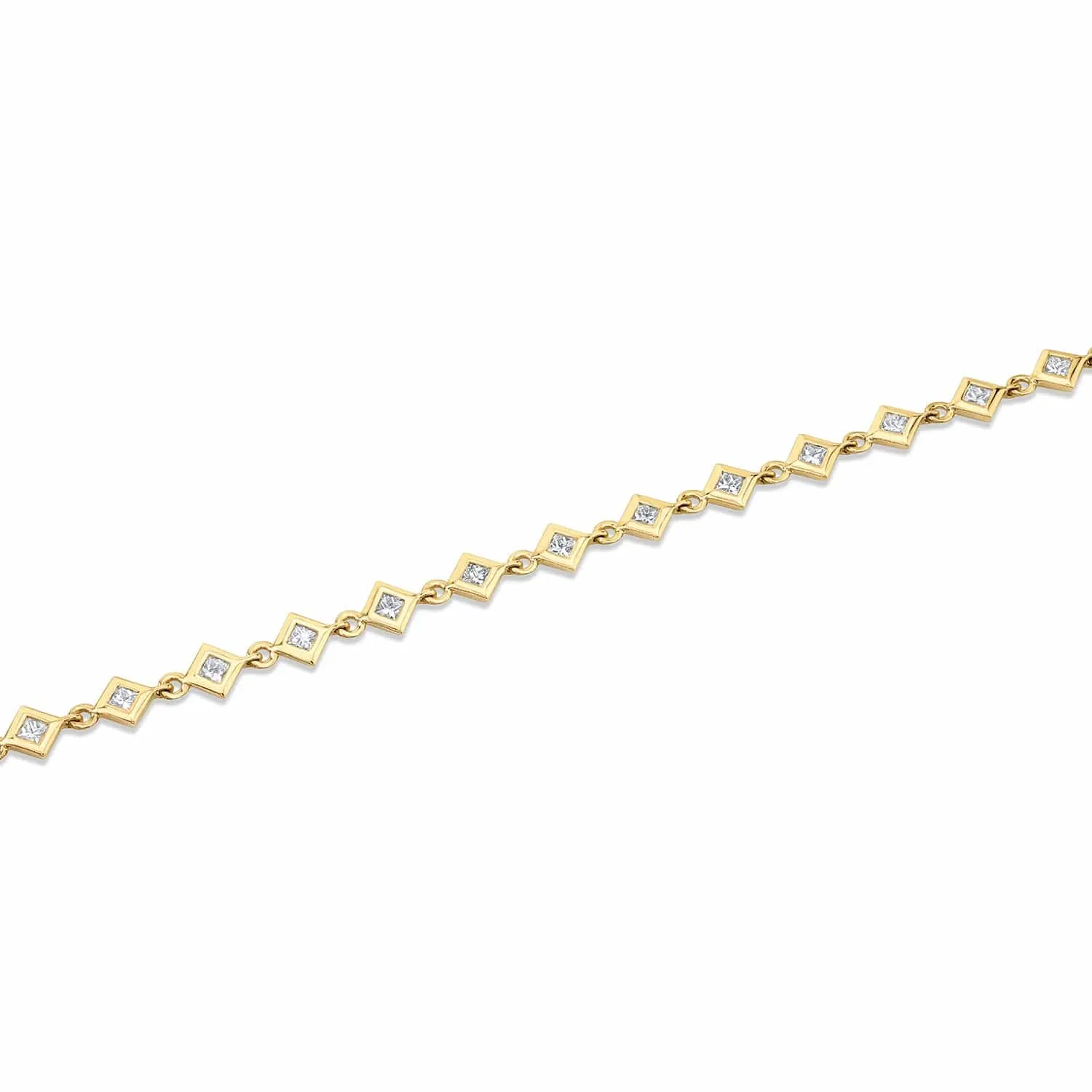 Princess Bezel Tennis Bracelet BR409