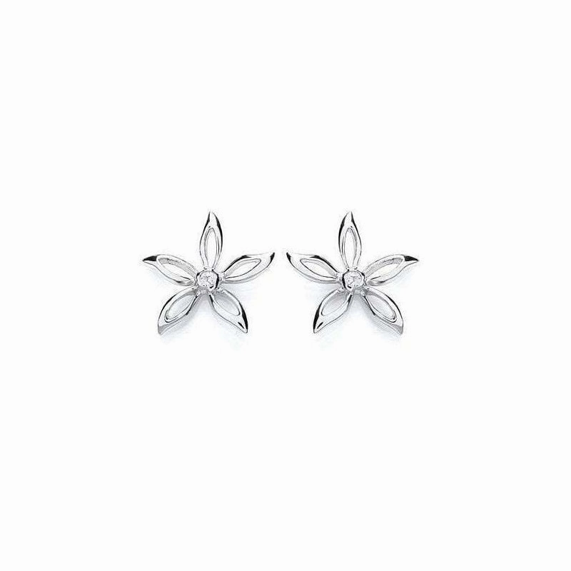 Purity Sterling Silver Flower Stud Earrings PUR1150ES