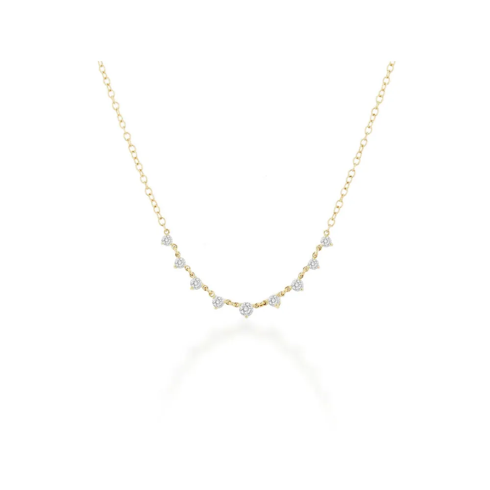 Rachel Reid 14k Graduating Diamond Layering Necklace