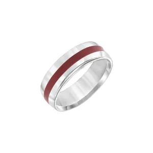 Red Stripe 7mm Band