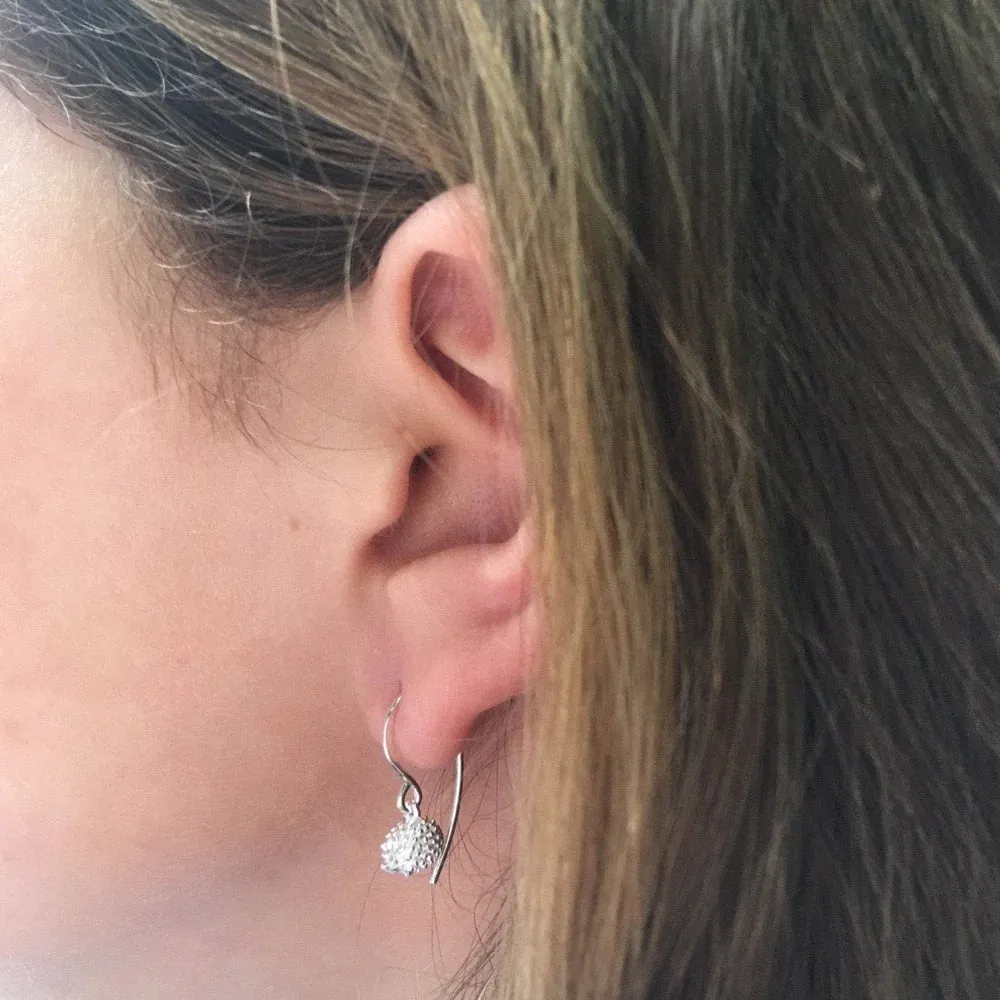 Reeves & Reeves Silver Hedgehog Earrings BB139