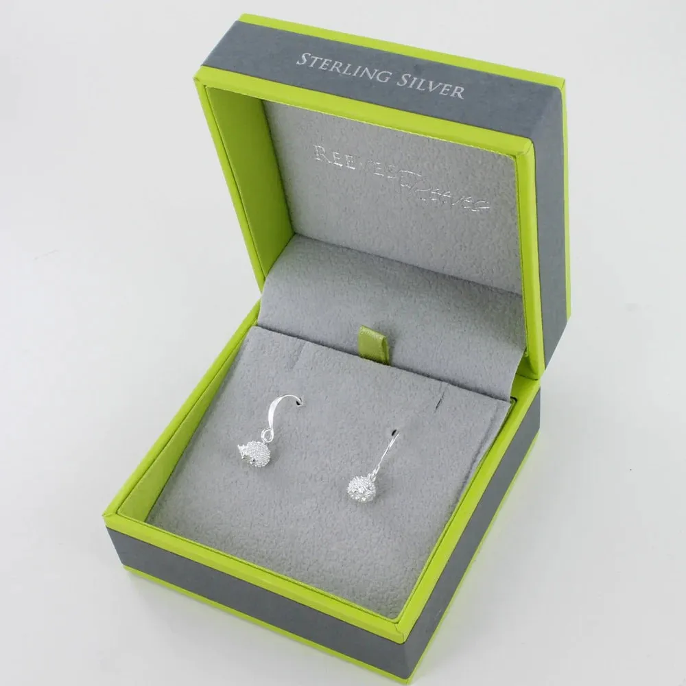 Reeves & Reeves Silver Hedgehog Earrings BB139