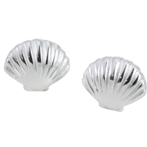 Reeves & Reeves Silver Scallop Stud Earrings JC23