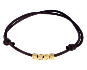 Rope bracelet with gold cube. Price 60,- per cube