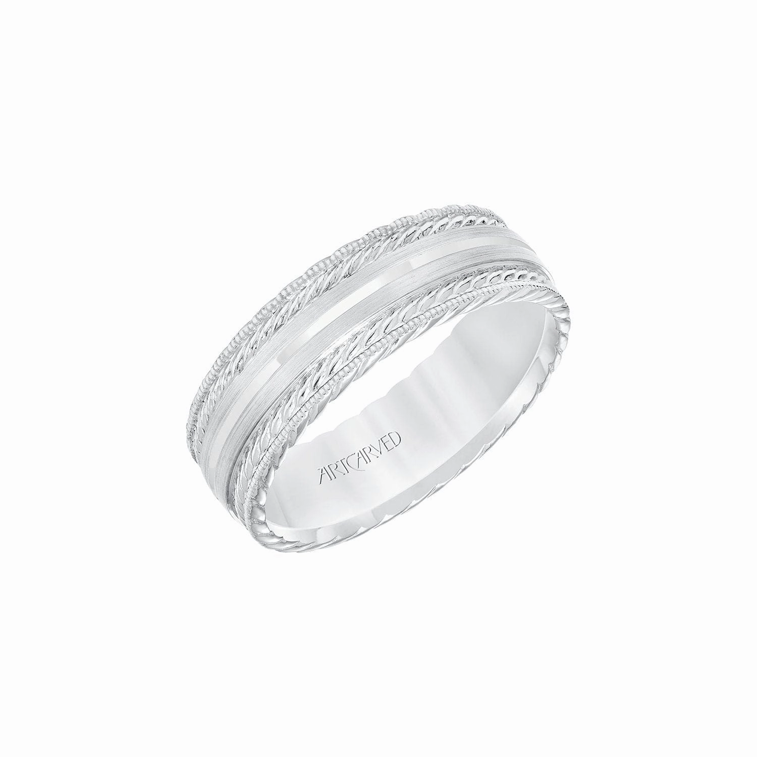 Rope and Milgrain 7mm Band