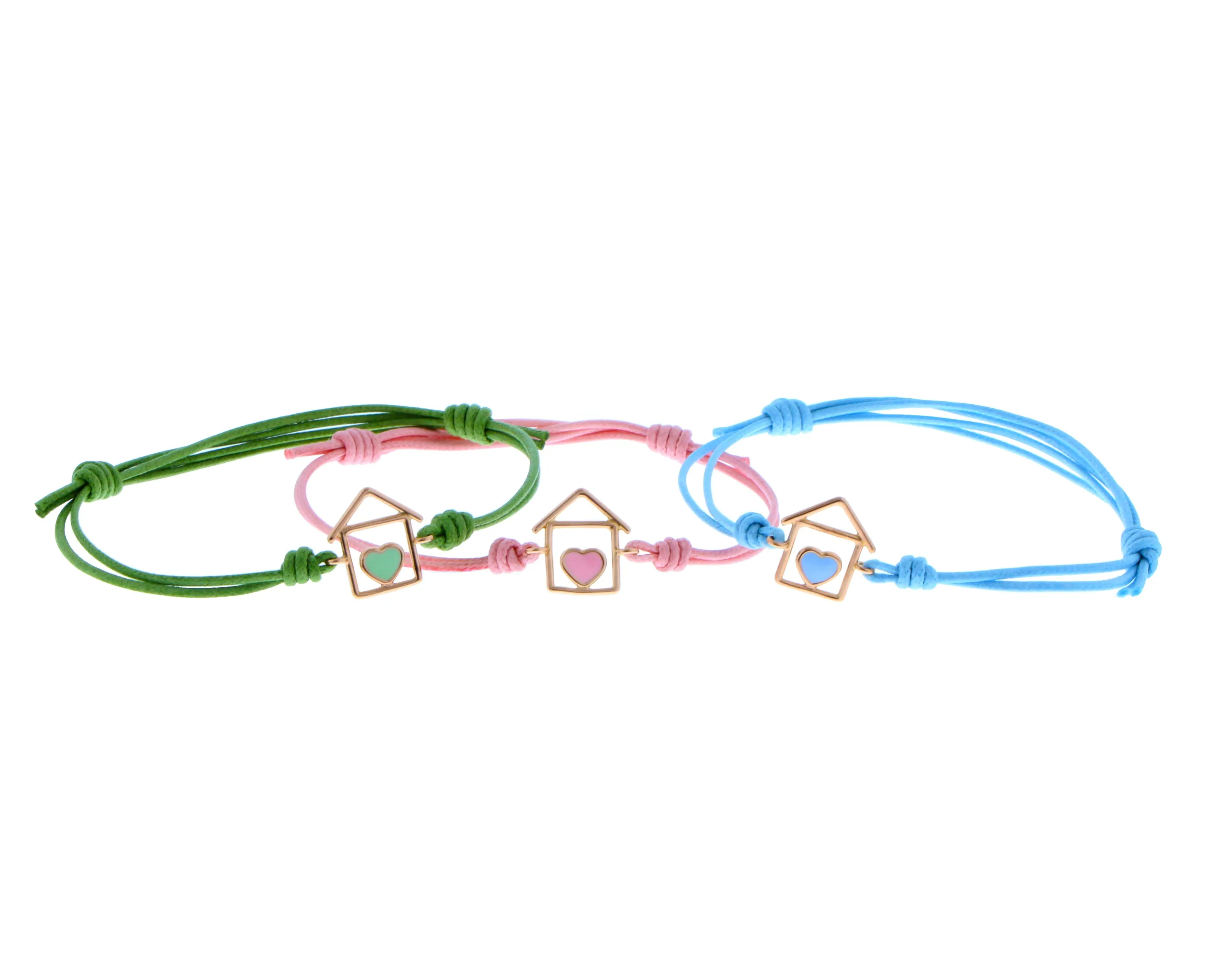Rose gold and enamel -stay@home- bracelet