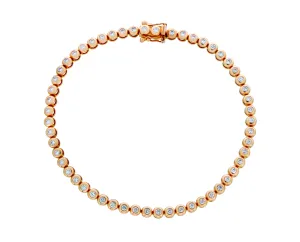 Rose gold bracelet with diamonds