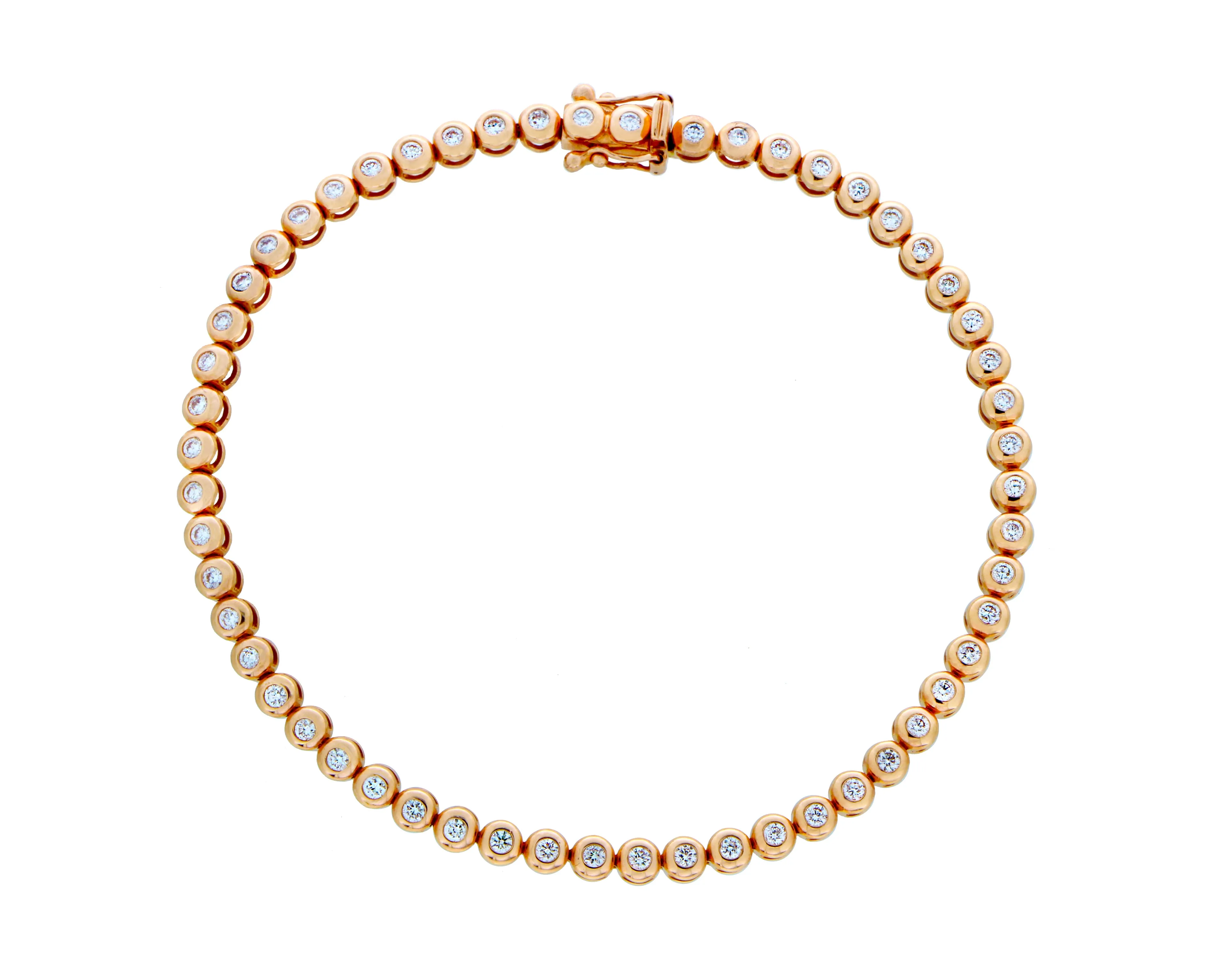 Rose gold bracelet with diamonds