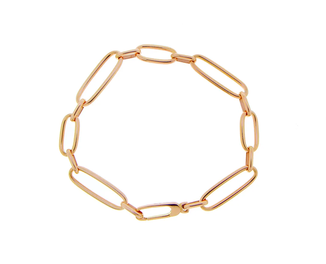 Rose gold chain bracelet