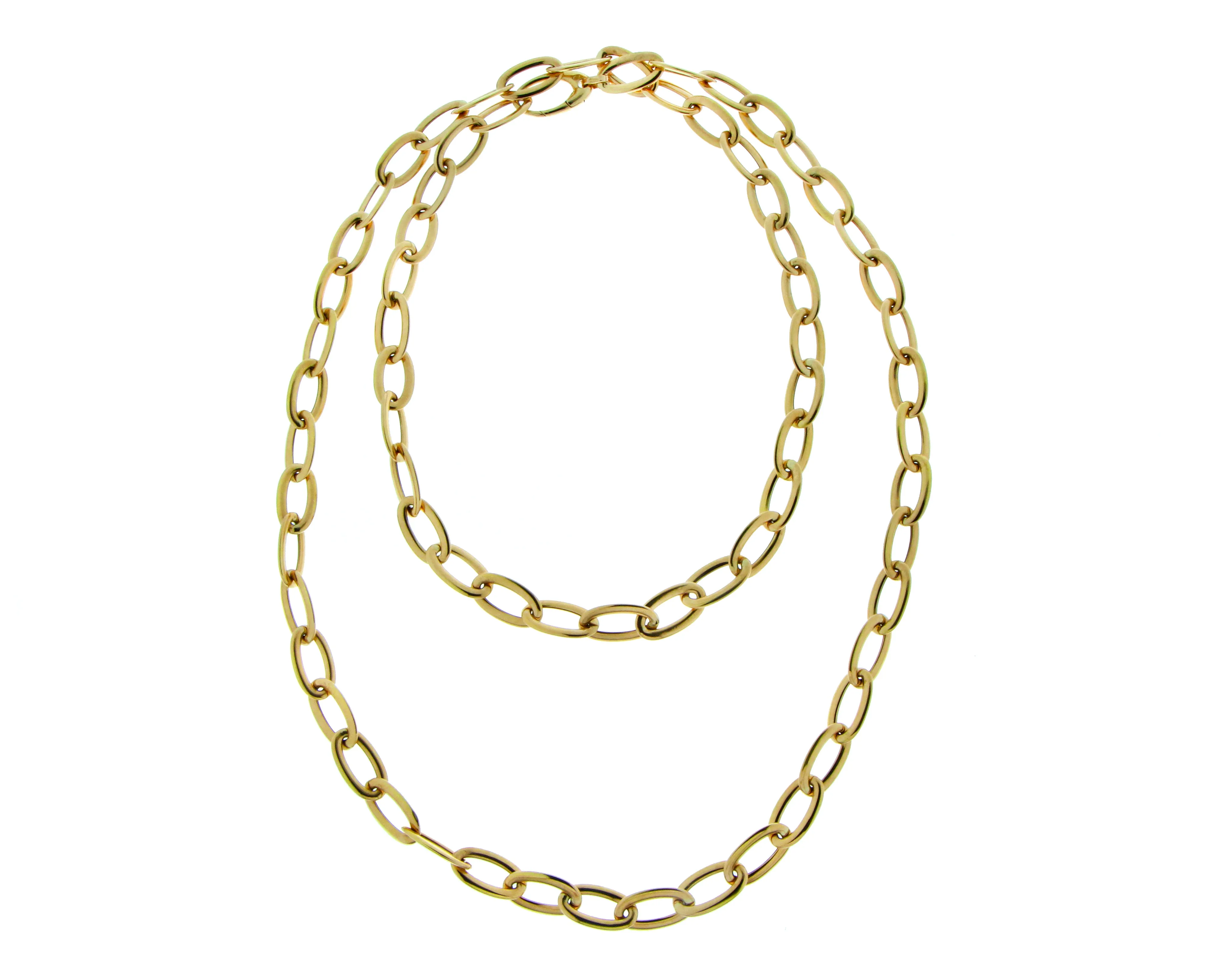 Rose gold double chain necklace