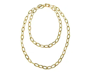 Rose gold double chain necklace