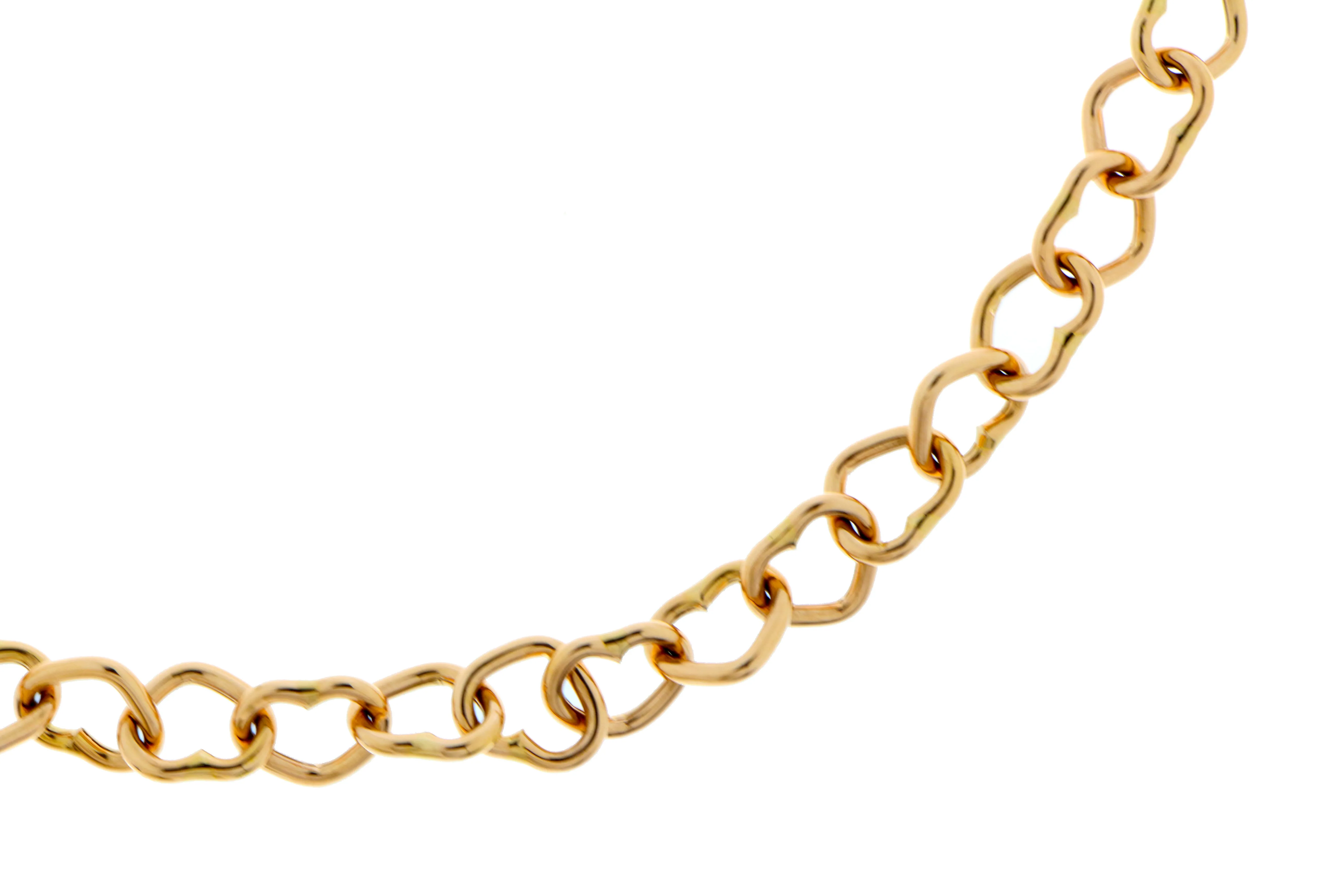 Rose gold heart chain necklace