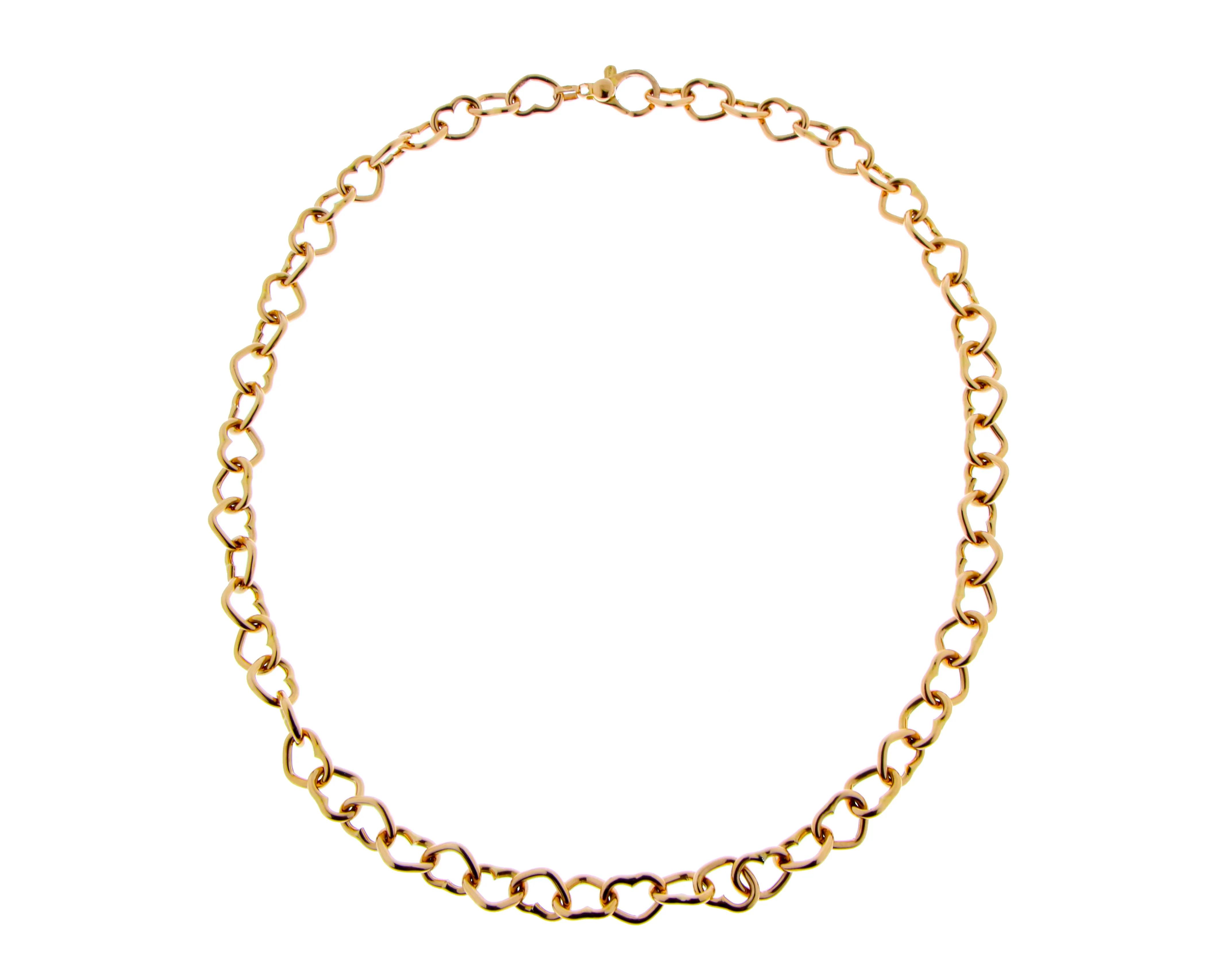 Rose gold heart chain necklace