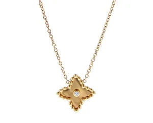 Rose gold star necklace with a diamond