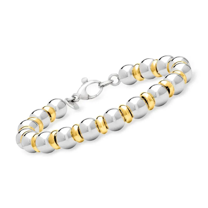 Ross-Simons Italian Two-Tone Sterling Silver Bracelet