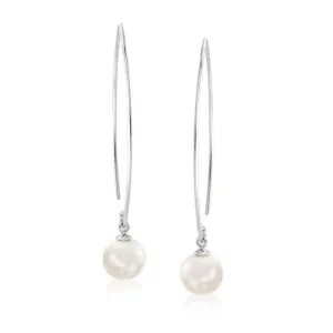 Ross-Simons Sterling Silver 8-8.5mm Shell Pearl Drop Earrings
