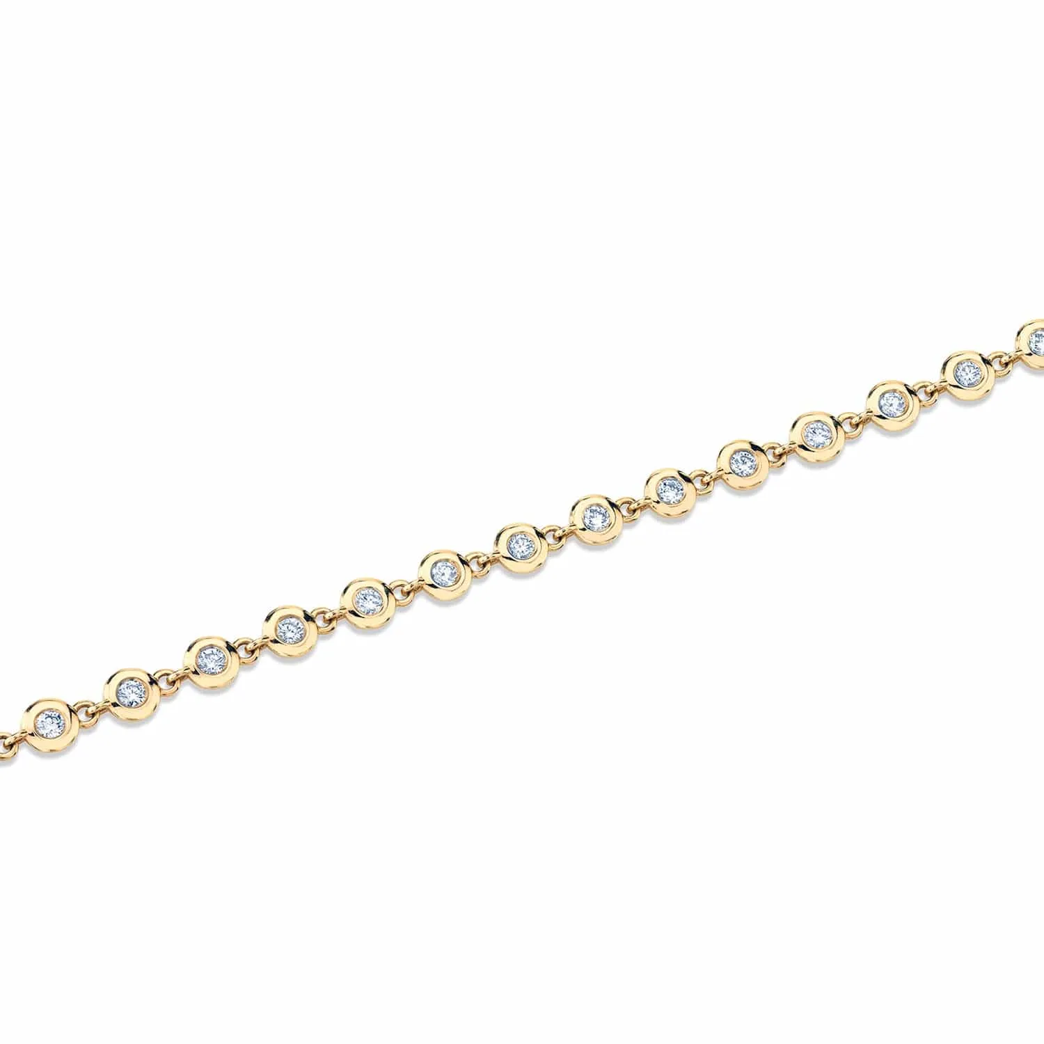 Round Bezel Tennis Bracelet BR408