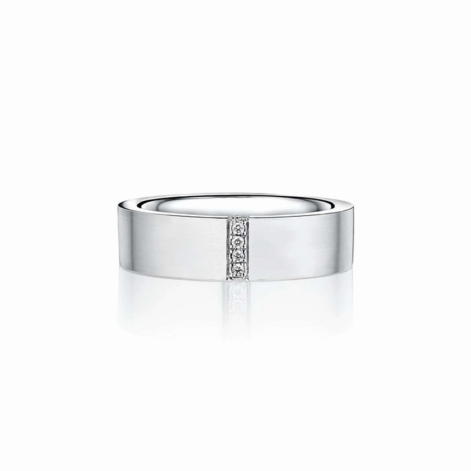 Round Brilliant Diamond Band with Hidden Black Diamonds