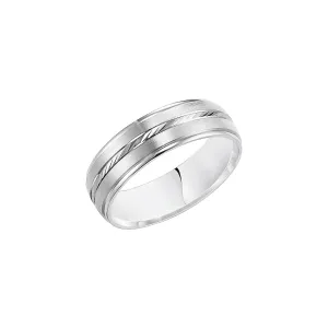 Satin Finish with Etched Center 6.5mm Band