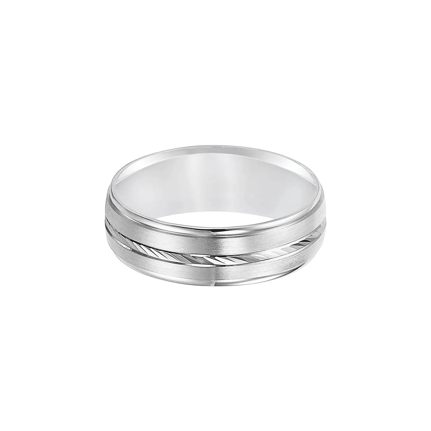 Satin Finish with Etched Center 6.5mm Band