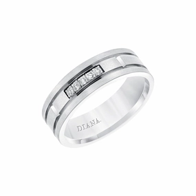 Satin Finish Diamond Band