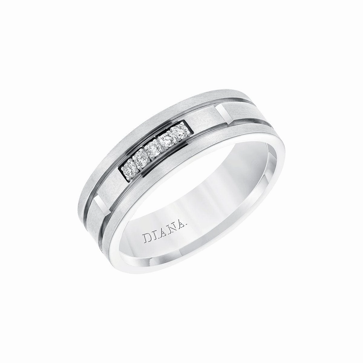 Satin Finish Diamond Band