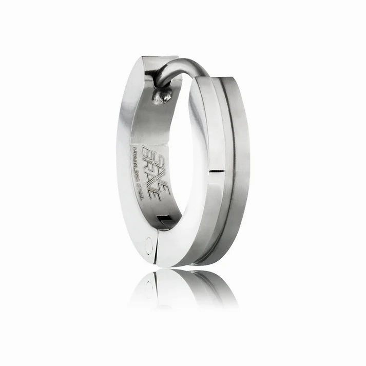 Save Brave Stainless Steel Single Mens Earring SBE-INDIA-1