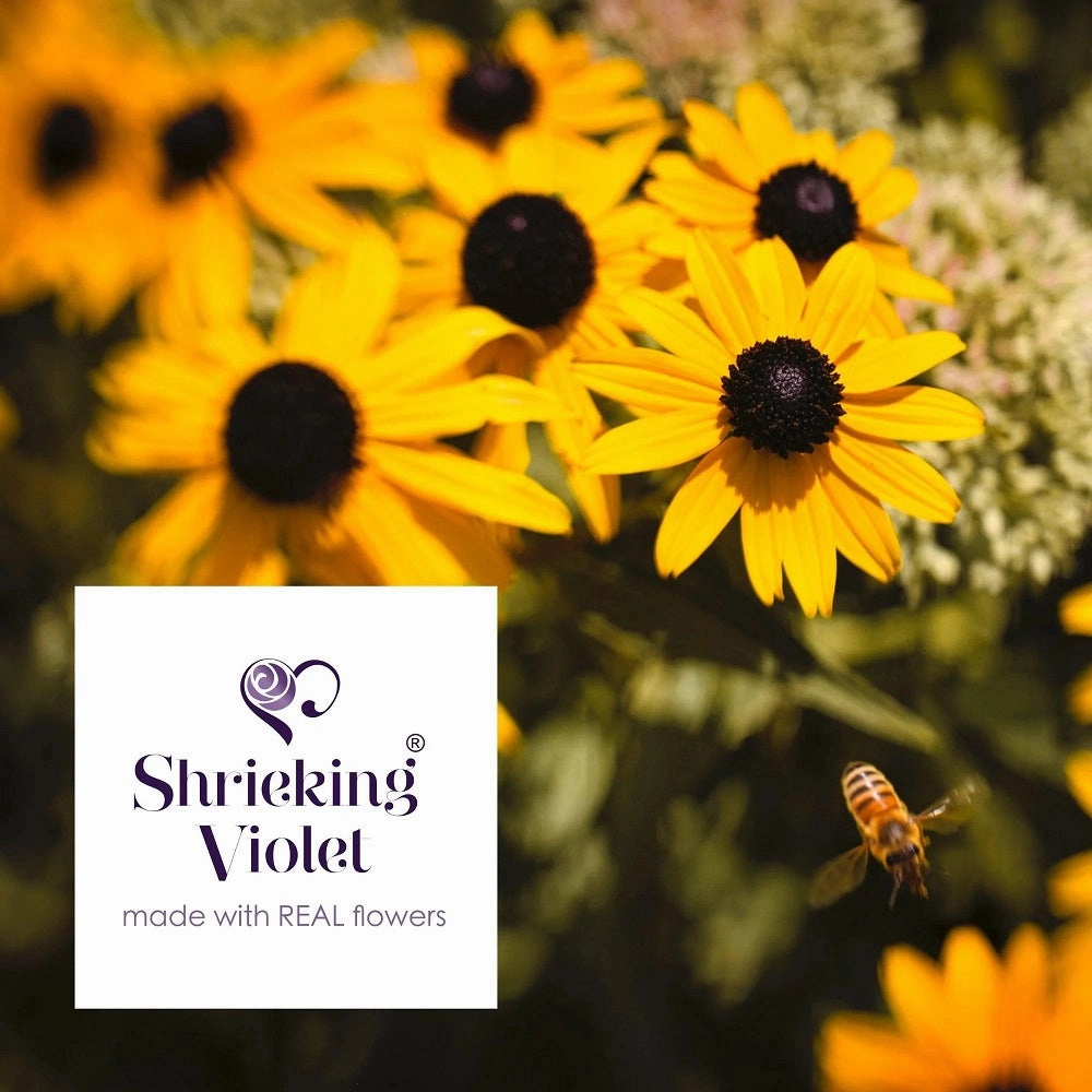 Shrieking Violet Sunflower Round Stud Earrings SE03