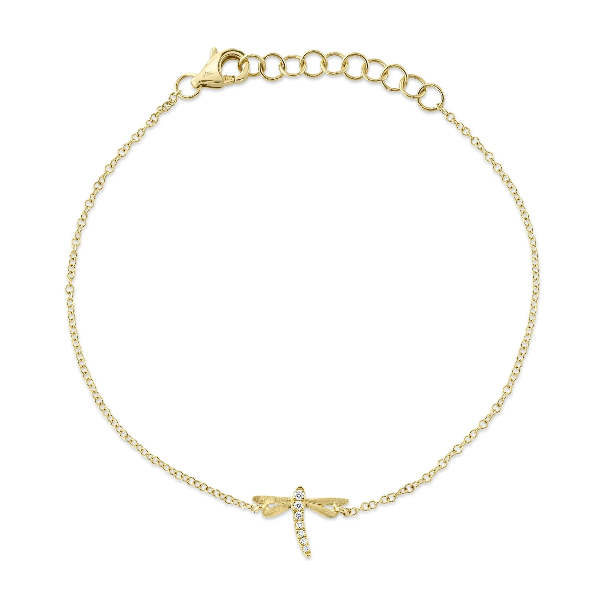 Shy Creation 0.03Ct Diamond Dragonfly Matte Bracelet SC55025143