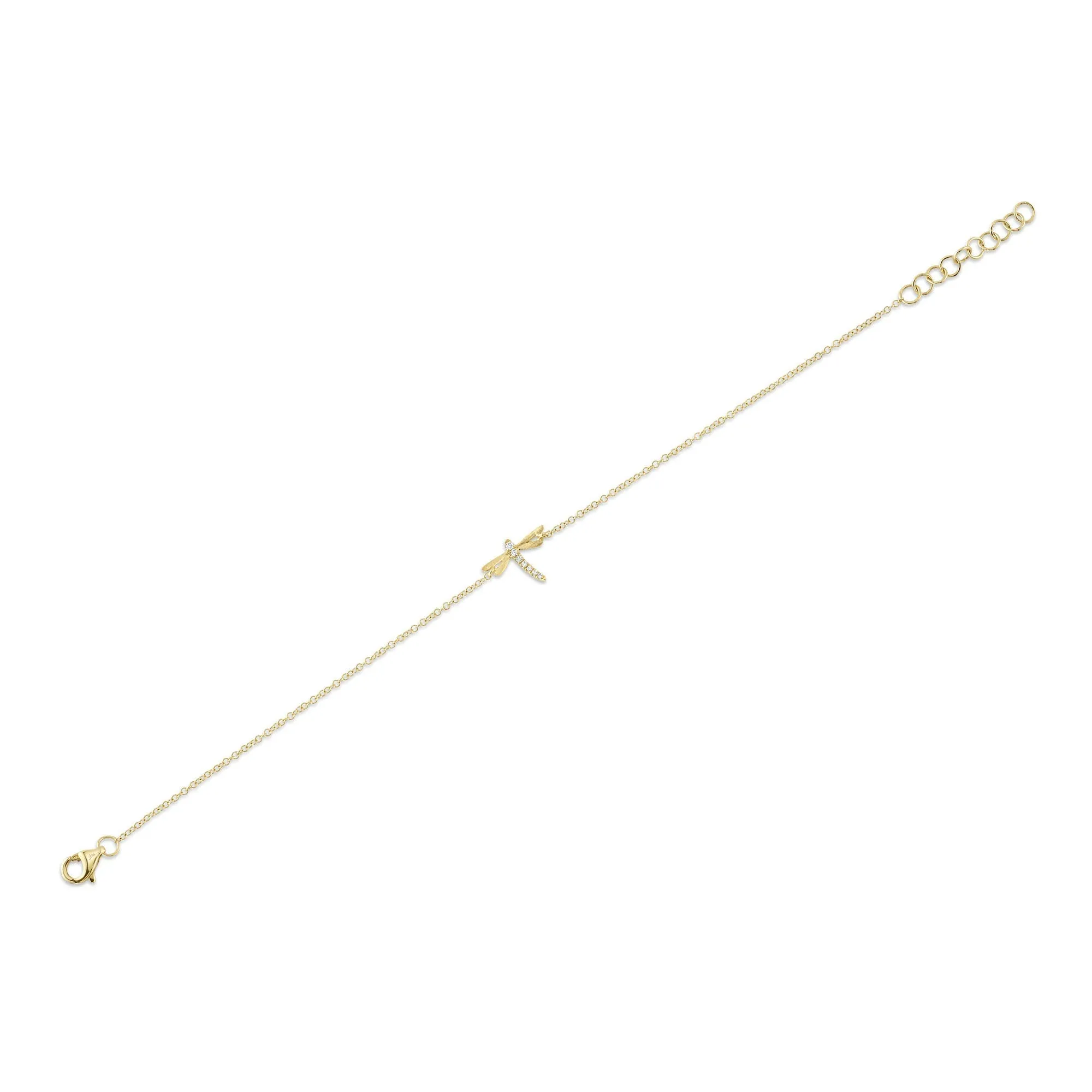 Shy Creation 0.03Ct Diamond Dragonfly Matte Bracelet SC55025143