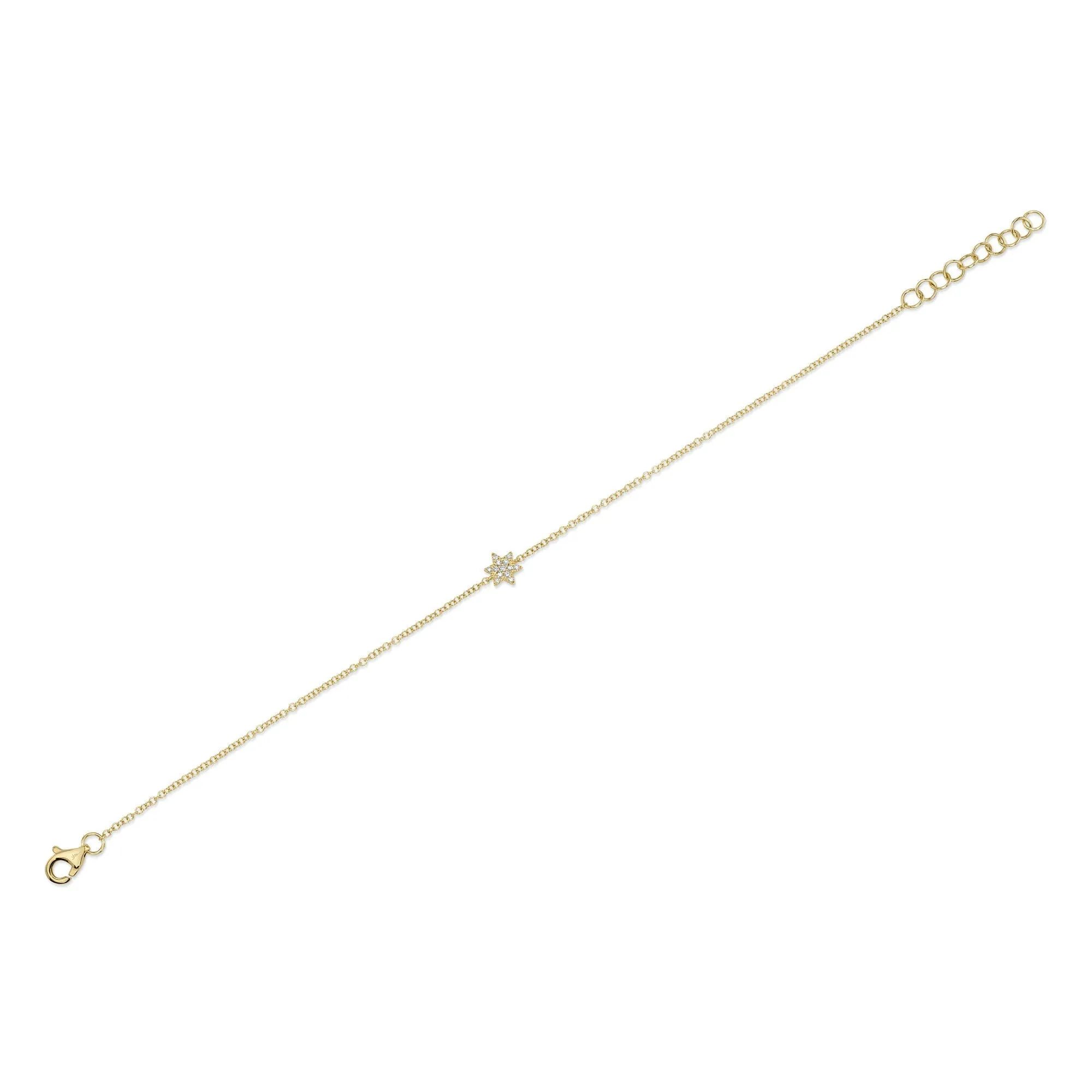 Shy Creation 0.03Ct Diamond Star Of David Bracelet SC55006679