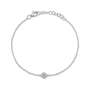 Shy Creation 0.05Ct Diamond Pave Circle Bracelet SC55002641