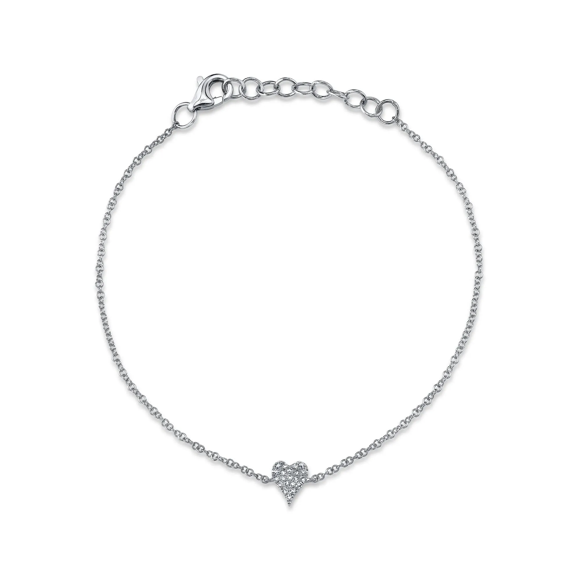 Shy Creation 0.05Ct Diamond Pave Heart Bracelet SC55007633