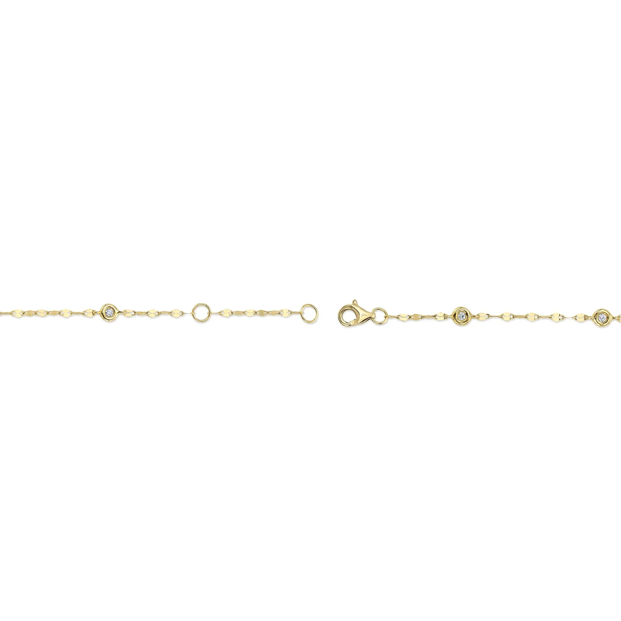 Shy Creation 0.10Ct 7" Diamonds By The Yard Sparkle Chain Bracelet SC55025787