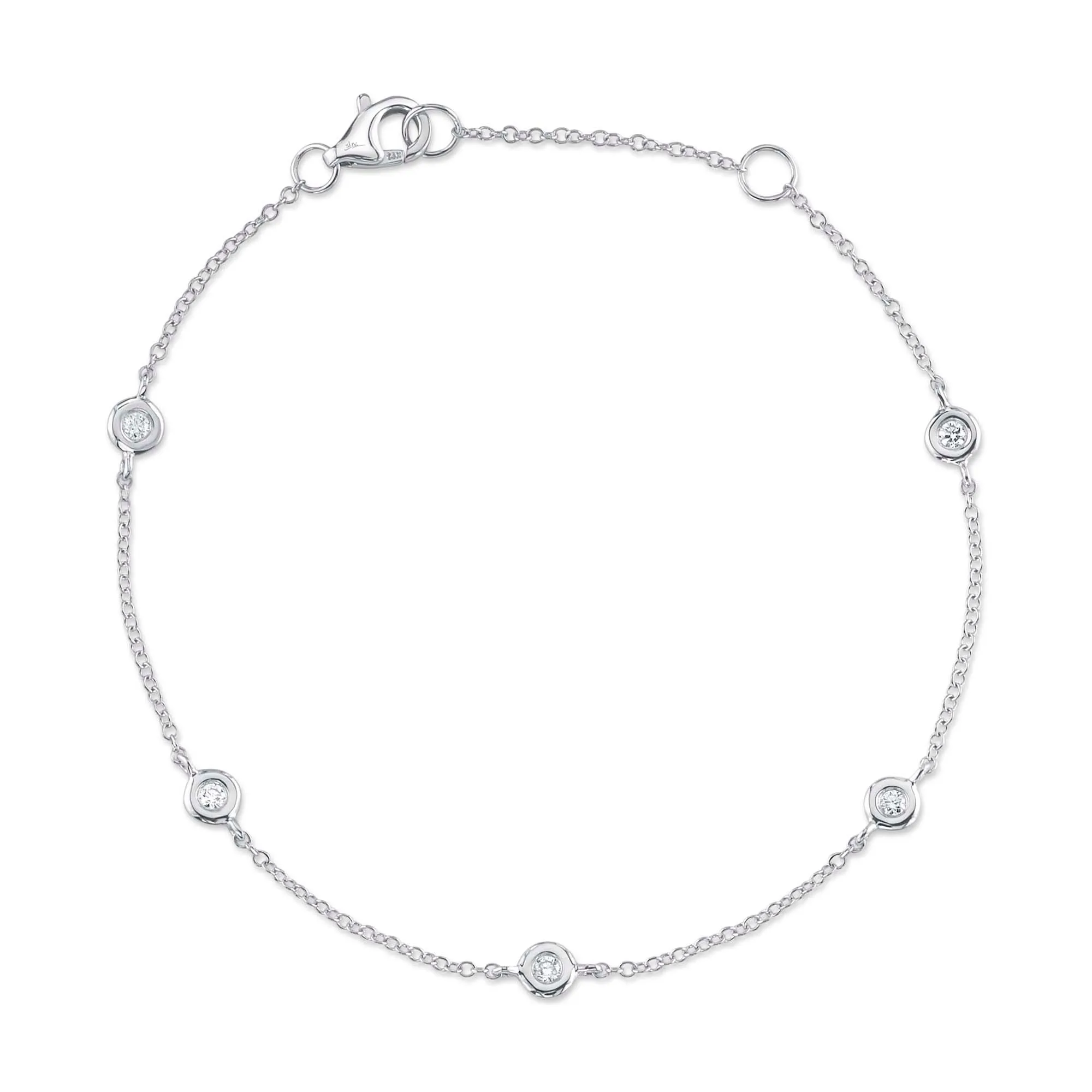 Shy Creation 0.13Ct 7" Diamonds By The Yard Bracelet SC22003857