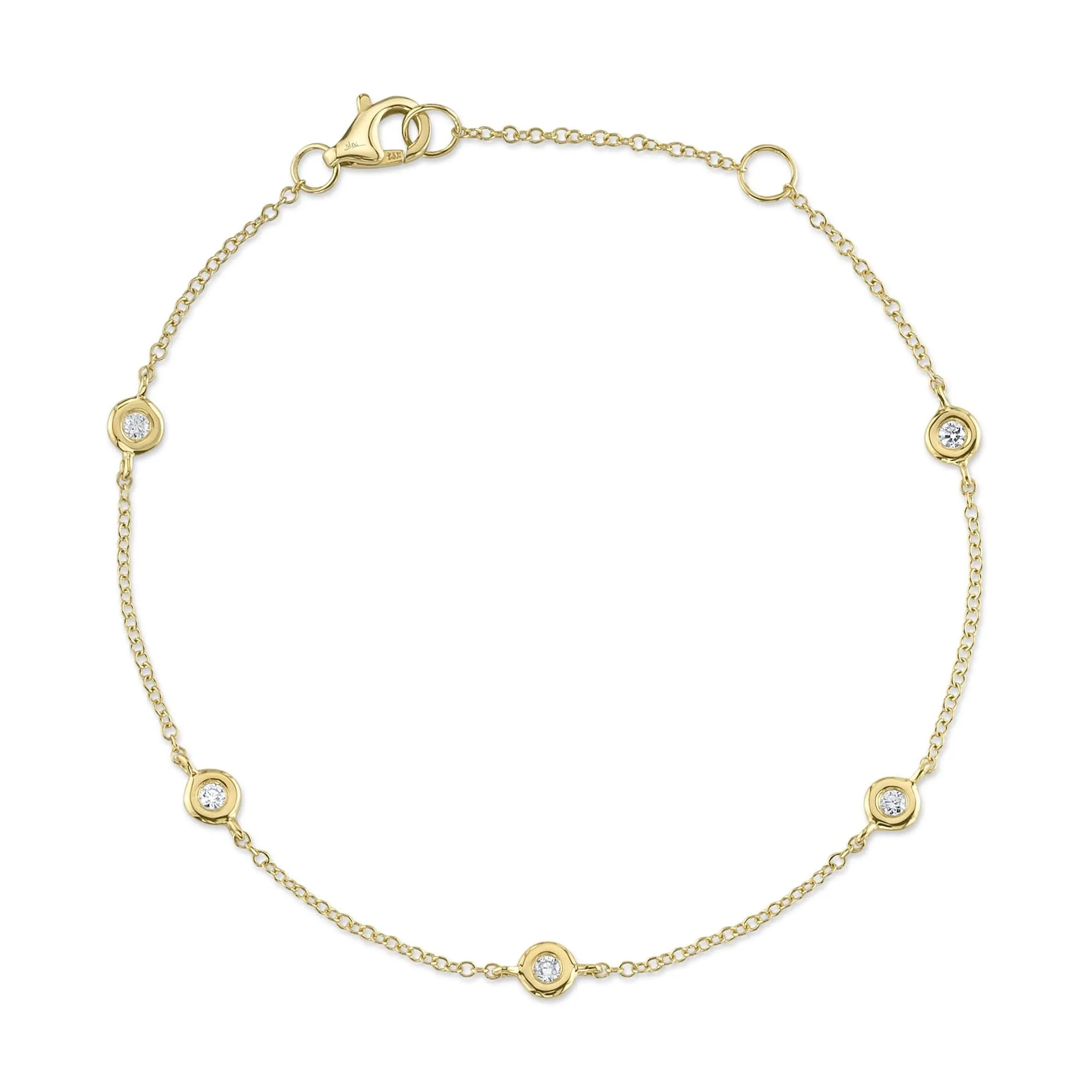 Shy Creation 0.13Ct 7" Diamonds By The Yard Bracelet SC22003858