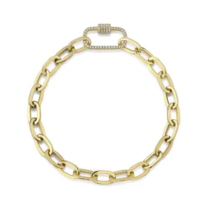 Shy Creation 0.23Ct Diamond Paper Clip Link Bracelet SC55022367
