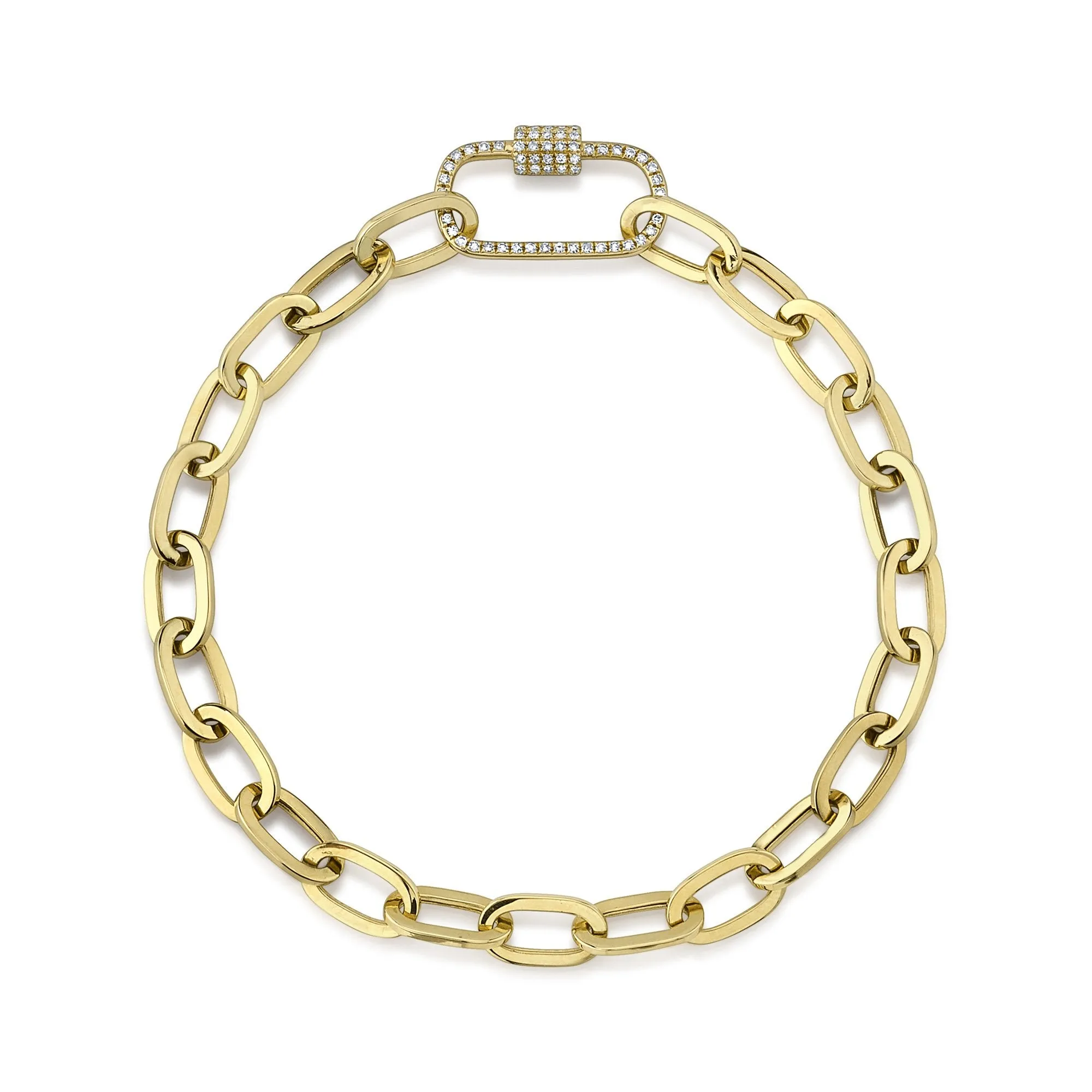 Shy Creation 0.23Ct Diamond Paper Clip Link Bracelet SC55022367