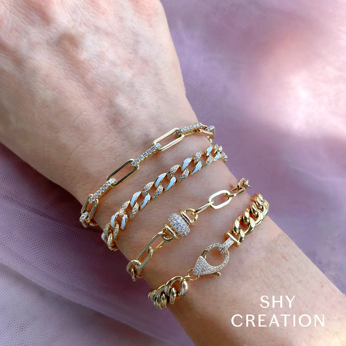 Shy Creation 0.25Ct Diamond Link Bracelet SC55022770