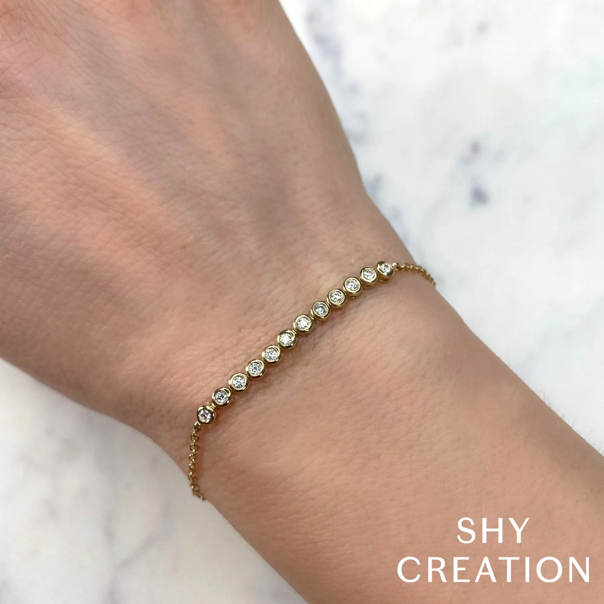 Shy Creation 0.26Ct Diamond Bezel Bracelet SC55024917