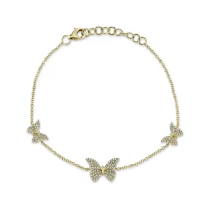 Shy Creation 0.30Ct Diamond Butterfly Bracelet SC55020620