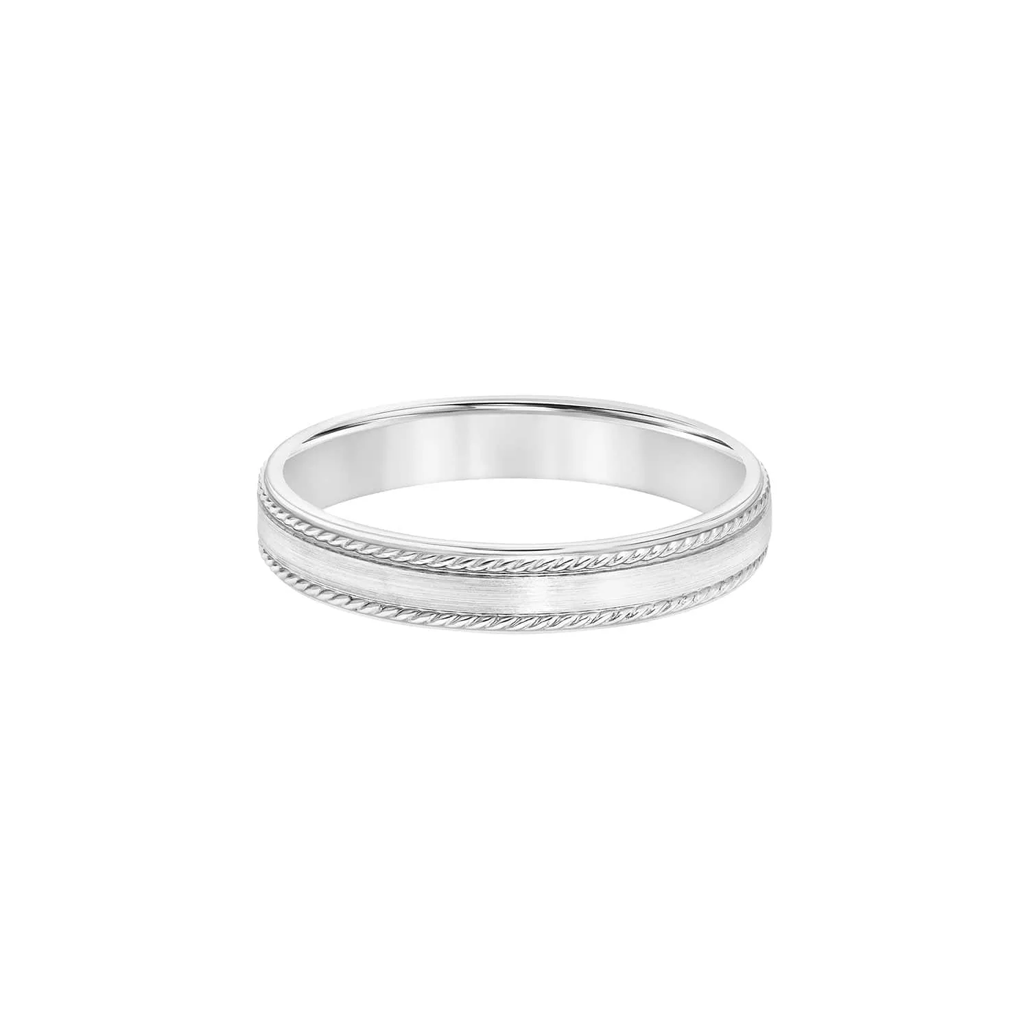 Side Rope and Brushed Finish 4mm Band