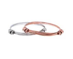 Silver, rose gold or yellow gold "elephant hair" bracelet