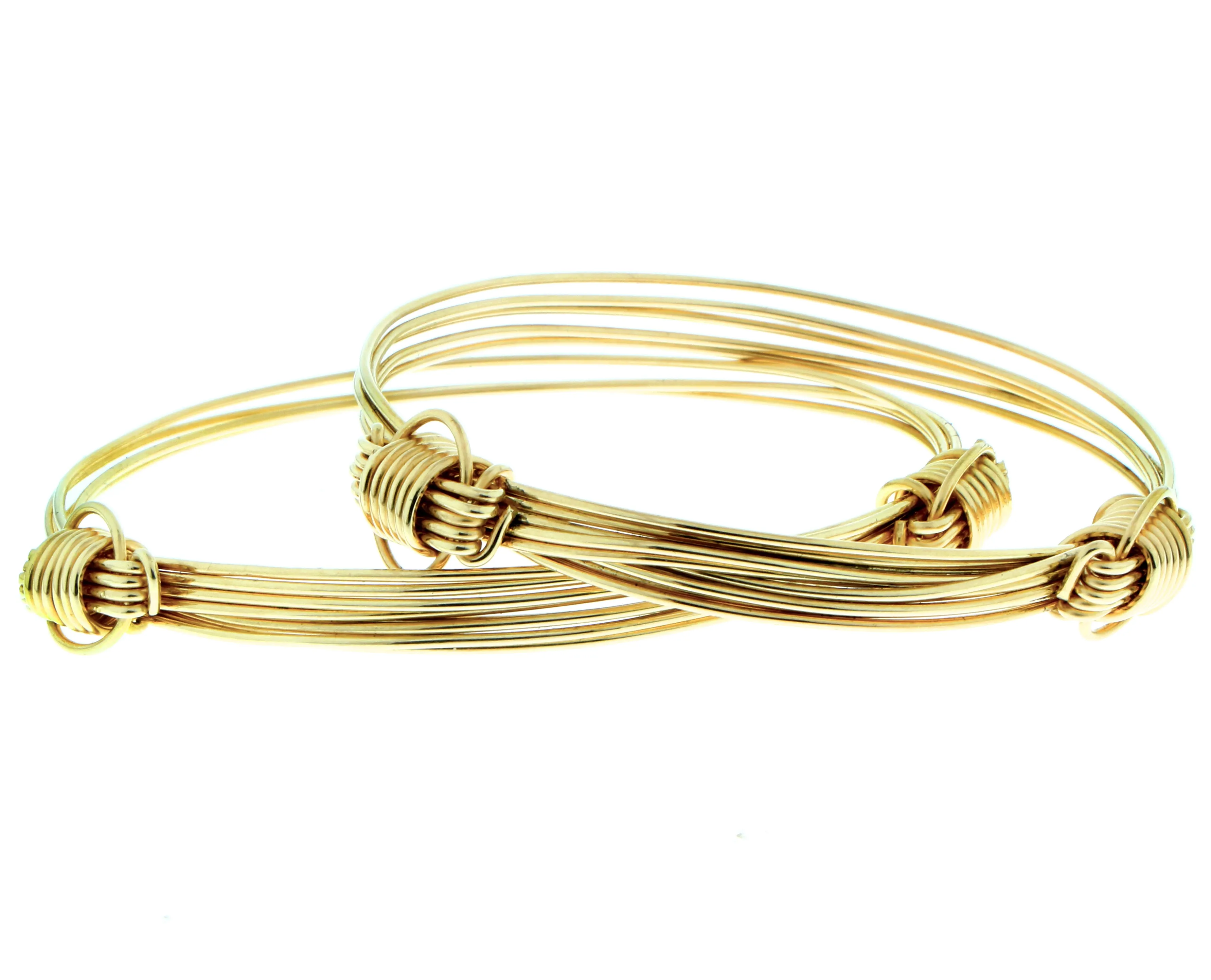 Silver, rose gold or yellow gold "elephant hair" bracelet