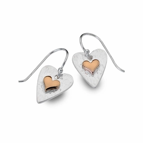 Silver Origins Forever Love Heart Drop Earrings