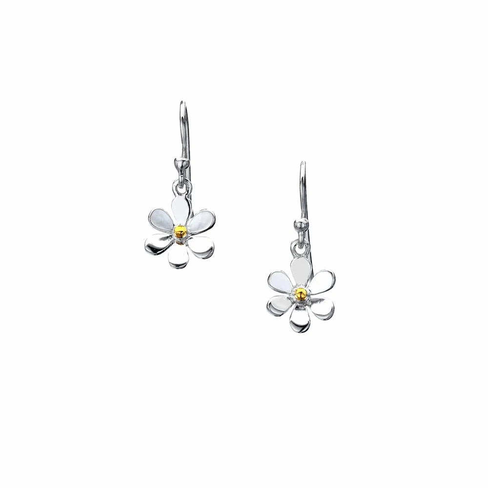 Silver Origins Summer Daisy Drop Earrings