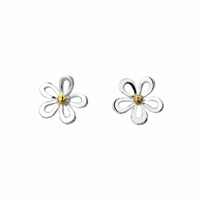 Silver Origins Summer Daisy Stud Earrings